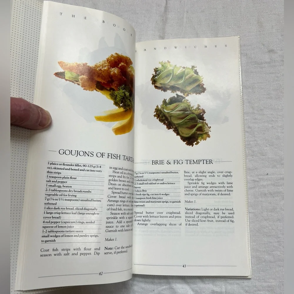 The Book Of Sandwiches By Louise Steele HARDCOVER British Tea Cookbook